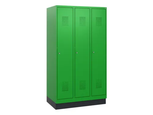 schoollocker,HxBxD 1630x900x500mm,3vak,vak B 300mm,cil.-slot,sokkel