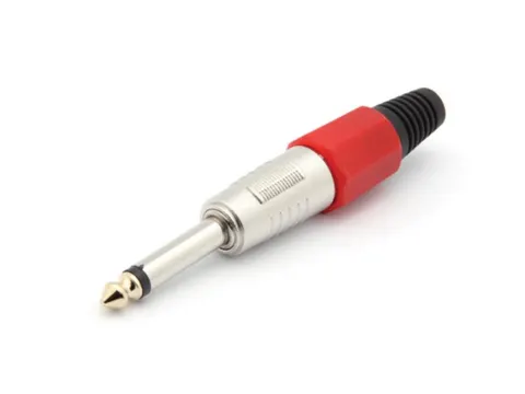 Professionele Mannelijke 6.35mm Mono Jack - Rood