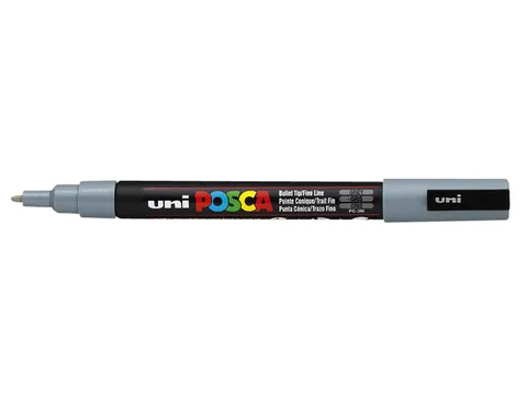 Verfstift Posca PC3M Fijne punt 0,9-1,3mm Grijs