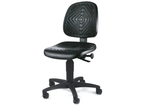 Werkplaatsstoel 420-550mmx440mmx420mm PU-Schuim Zwart Wielen