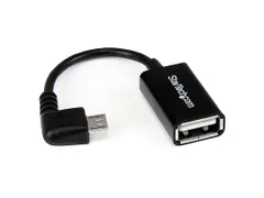 12 cm rechtshoekige micro-USB-naar-USB-OTG-hostadapter M/F