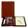 Schrijfmap Brepols Palermo luxe A4 met rits incl schrijfblok bruin