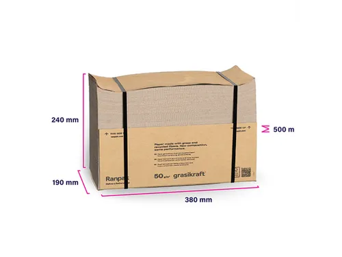 Voidfill papier FillPak TT GrasiKraft bruin 50 g/m² 380 mmx500m