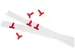 Flèche De Planification,L 7Mm,Plastique,Rouge Transparent