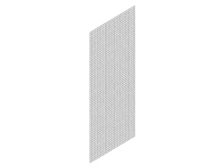 zijwand,v. inhaakstelling,HxD 2500x400mm,verzinkt,rooster,MW 50x50mm - 1