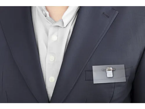 Naambadge Kangaro 40x75mm doos a 24 stuks met clip, speld en insteekka
