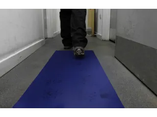 mat voor schone ruimte,LxB 1170x450mm,PE,blauw,antibacterieel - 1