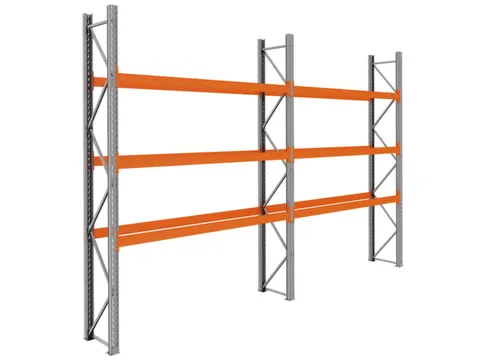 palletstelling,basis+1xaanbouw,HxBxD 3990x5700x750mm,vakl. 3000kg