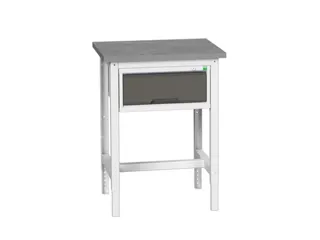 werkbank,HxBxD 780-930x700x600mm,linoleumblad,4voeten - 1
