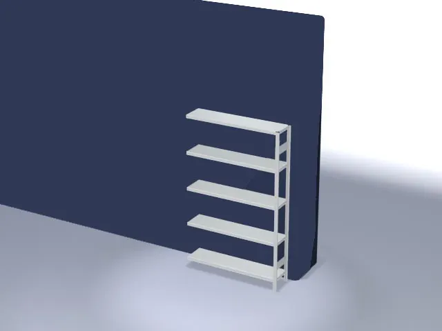 systeemstelling,aanbouwveld,HxBxD 2000x1310x335mm,vakl. 200kg