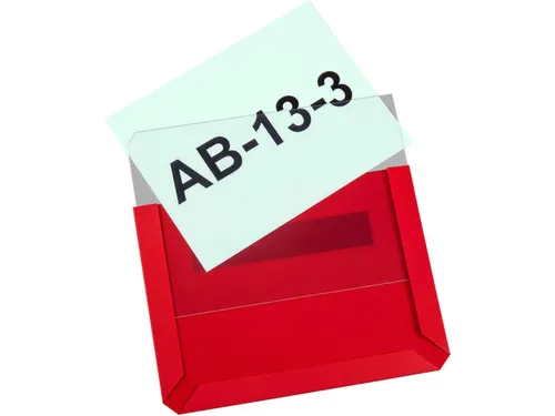 zichtpaneel,DIN A6,liggend,rood,achterzijde magnetisch