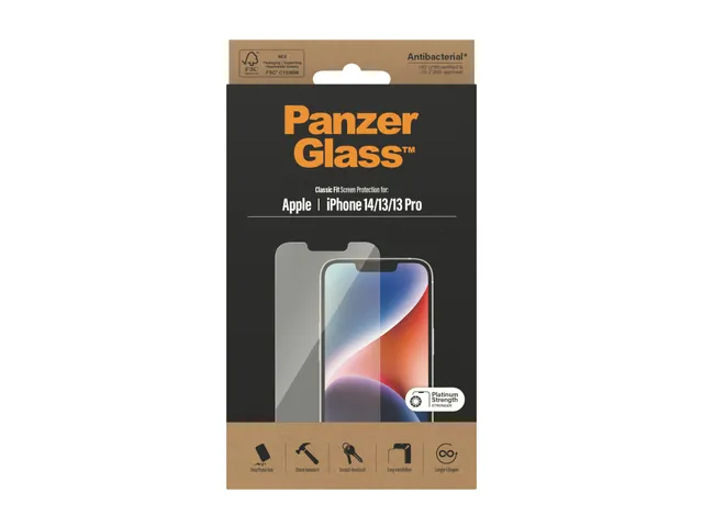 PanzerGlass Screen Protector iPhone 14 | 13 | 13 Pro | 16e | Classi