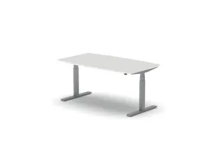 Elektrisch ihv Vergadertafel Vatvorm 1600x800mm Alu+ Lichtgrijs Blad - 1