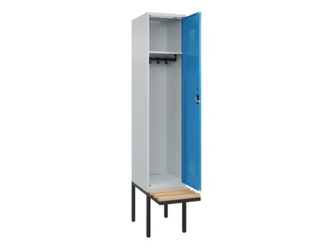 locker met bank,HxBxD 2120x400x815mm,1vak,vak B 400mm,cilinderslot
