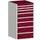 ladekast HxBxD 1200x650x650mm 8laden romp RAL7035 front RAL3004