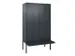 locker voor scheiding van kleding,HxBxD 2120x1200x815mm,4vak