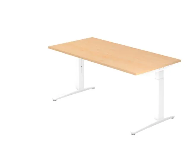 In hoogte verstelbaar bureau,HxBxD 680-850x1600x800mm,blad esdoorn