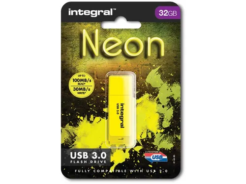 Integral Neon Usb-Stick 3.0, 32gb, Geel