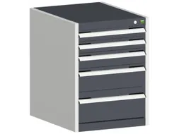 ladekast HxBxD 700x525x650mm 5laden romp RAL7035 front RAL7016