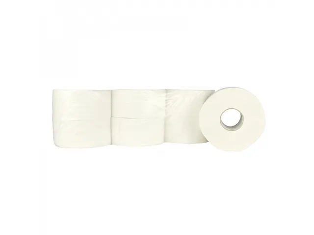 Toiletpapier Mini Jumbo Cellulose 2-laags Wit 180 meter 12 Rol