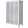 lockerkast v. kinderen,HxBxD 1600x930x500mm,3vak,RAL7035,front RAL3000
