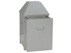 Afvalverzamelaar Zelfblussend 80 Liter 870X450X450Mm 2 Openingen Alu