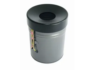 afvalbak,vlamdovend,30l,HxØ 415x344mm,wandmontage,kop zwart - 1