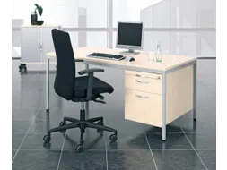 bureau,HxBxD 720x1600x800mm,decor blad noten,onderstel RAL9006