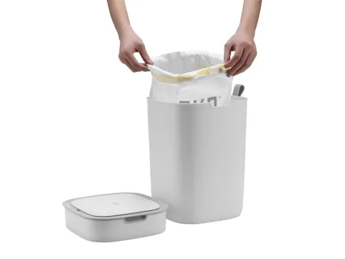 Morandi Trendy Vierkante Afvalbak Smart Sensor Bin 12 Liter Wit