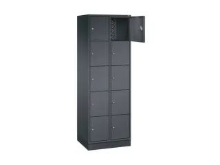 lockerkast,HxBxD 1950x620x500mm,2x5vakken,cil.-slot,sokkel - 1