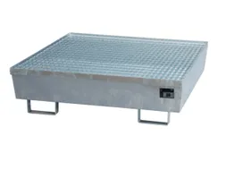 Opvangbak 4x 200l Opvangvol. 245l Vuurverzinkt 335x1200x1200mm Rooster