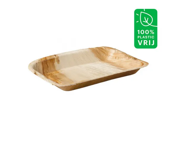 Biodore Palmblad bord 24X16cm 4x25 Stuks