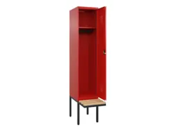locker met bank,HxBxD 2120x400x815mm,1vak,vak B 400mm,cilinderslot