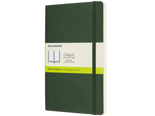 Notitieboek Moleskine large 130x210mm blanco soft cover myrtle green