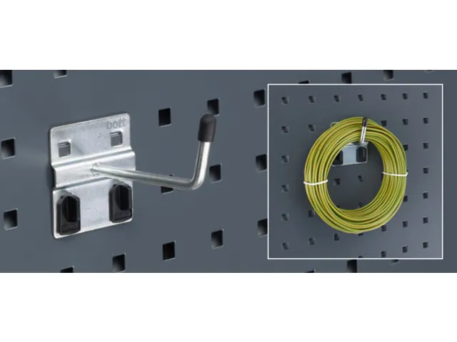 schuine haak,v. perfoplaat,L 75mm