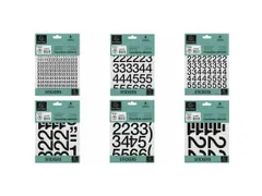 Zelfklevende nummers (50mm) zwart