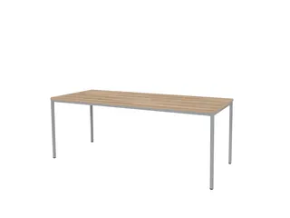 Domino Basic Tafel Vaste Hoogte 200x80 honey castello alu 4-poots - 1