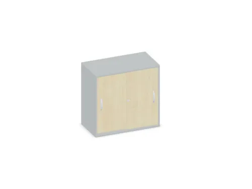 Schuifdeurkast 770x800x430mm Romp Lichtgrijs Decor Front Esdoorn