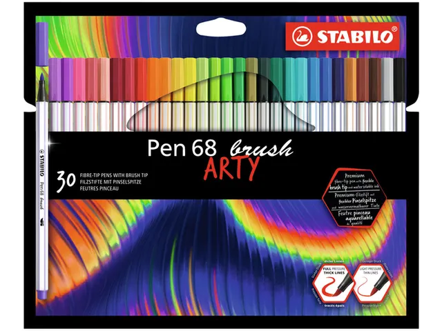 Brushstift STABILO Pen 568/30 Arty assorti set à 30 stuks