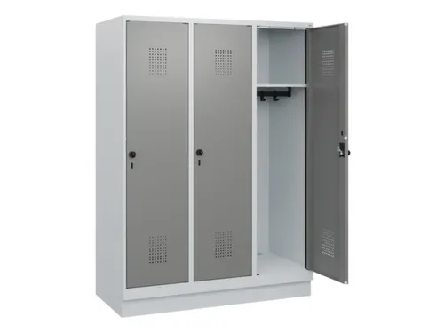 schoollocker,HxBxD 1630x1200x500mm,3vak,vak B 400mm,draaigrendel