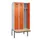 locker met bank,voor scheiding van kleding,HxBxD 2120x900x815mm,3vak