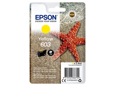 Inktcartridge Epson 603 T03U4 Geel C13T03U44010