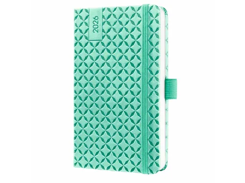 Weekagenda Flair A6 2026 (NL/FR/EN/DU) Mint Green Hardcover