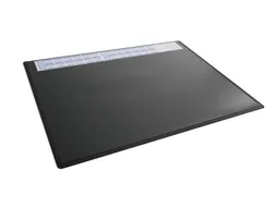 Schrijfonderlegger Zwart 650x500 mm met transparant afdekvel PP