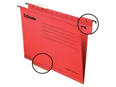 Hangmap Classic verticaal folio V-bodem rood
