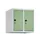 opzetkast,v. locker,2vak.,vak B 250mm,HxBxD 500x500x500mm,vleugeldeur