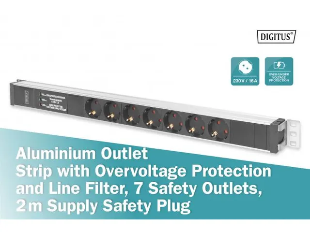 Aluminium Stekkerdoos Frequentiefilter 16A 7x beschermingsschakelaar