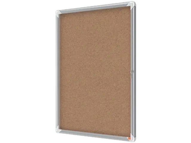 binnenvitrine met draaideur, kurk, ft 9 x A4