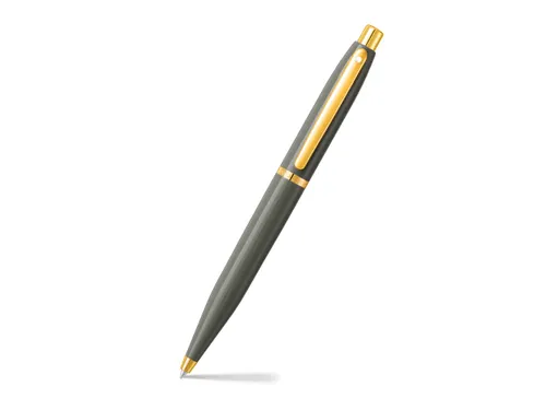 Balpen SHEAFFER VFM 9427 Glossy Light Gray met PVD Gold-Tone Trim
