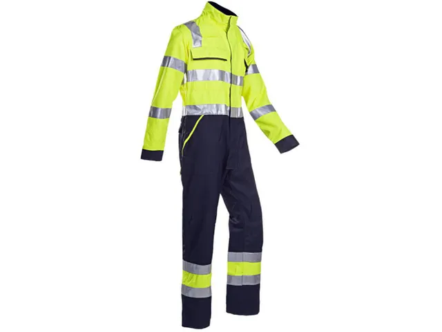 Sioen Fareins coverall, geel/marineblauw, maat P50, per stuk